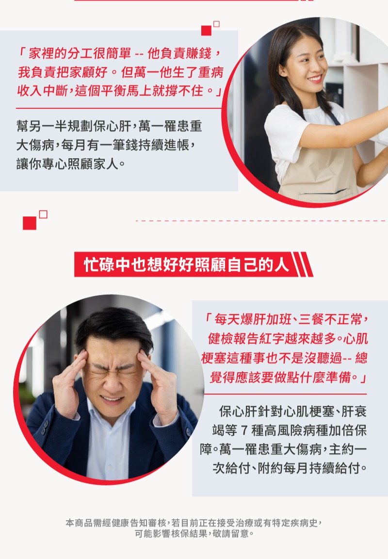 保心肝重大傷病險適用族群：家庭經濟支柱、保險決策者與高壓工作者的保障需求與情境說明